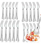 Dinner Forks and Salad Forks Silverware Set Of 20 Pieces, Stainless Steel Forks, Mirror Polished ...