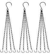3 Pcs Hanging Baskets Chains 4 Leads Hanging Chains 23.5 Inches Long Flower Pot Basket Chains, fo...