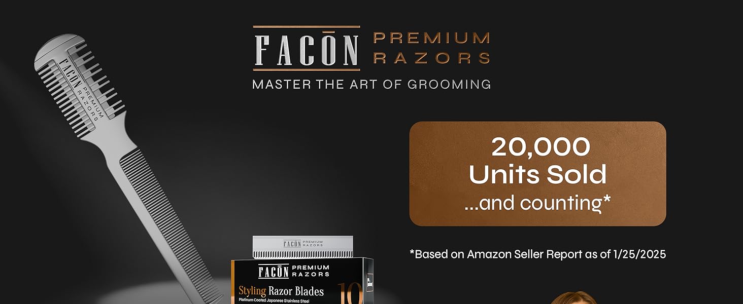 Facón Razor Comb for Hair Cutting