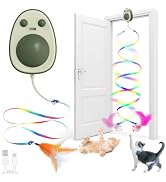 Interactive Cat Toys for Indoor Cats,Electric Hanging Door Clip Kitty Toy(Non Trace Self-Adhesive...
