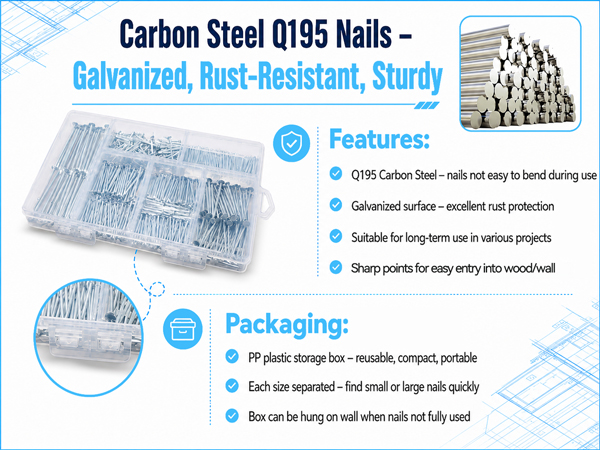 assorted nails for hanging hardware nail kit nails and screws kit wood nail set long skinny nails