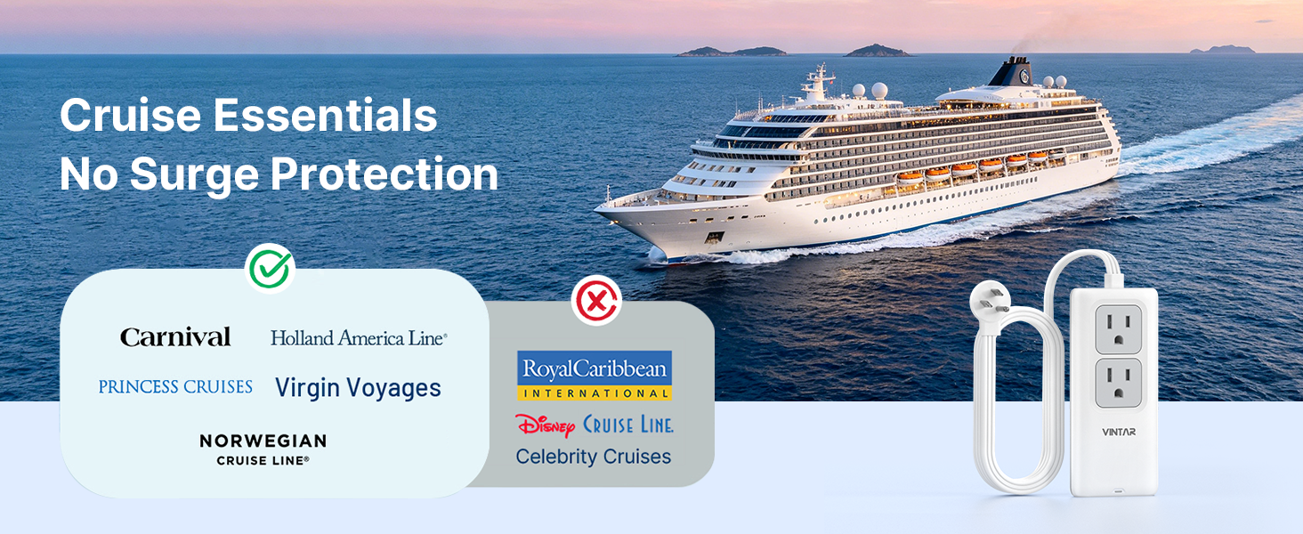 cruise power strips non-surge protector