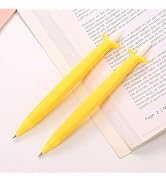 GANPUB 2 Pcs Yellow Banana Fruit Writing Supplies Drawing Gifts Mechanical Pencil Press Pens Auto...