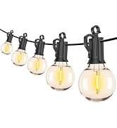 Brightown Led String Lights Outdoor 100Ft Waterproof G40 Patio Lights with 104(4 Spare) Led Shatt...