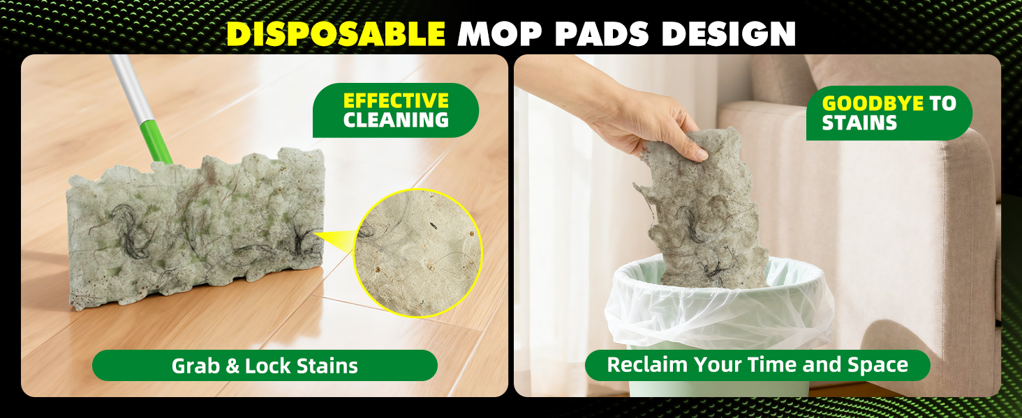 Heavy Duty Dry Sweeping Cloths Compatible with Swiffer Sweeper, Disposable Duster Mop Pads