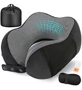 Cirorld Neck Pillow for Traveling, Travel Pillows for Airplanes,100% Pure Memory Foam Travel Neck...