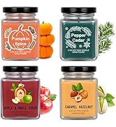 Fall Scented Candles 4 Pack Soy Candles Set for Women Gift | Fall Gift for Home Decor, Autumn Can...