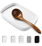 ABRUTY Spoon Rest for Stove Top, Ceramic Spoon Holder for Counter, Modern Farmhouse Decor Accesso...