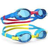ZABERT K20 Swimming Goggles for Kids Girls Boys Age 3-14 Years Old, Anti-fog 100% UV Protection w...