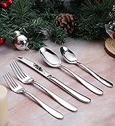 Onader 60 Piece Heavy Duty Silverware Cutlery Set for 12