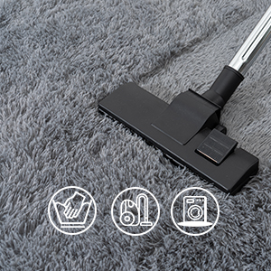 grey machine Washable Rug