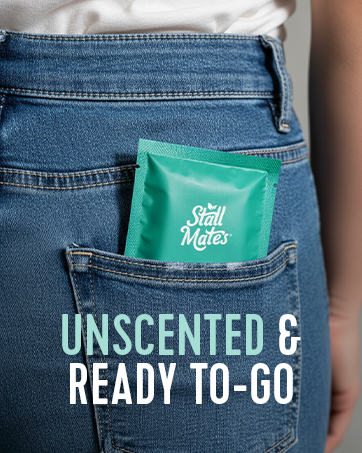 Stall Mates, Unscented Compact Wet Wipes for On the Go Use