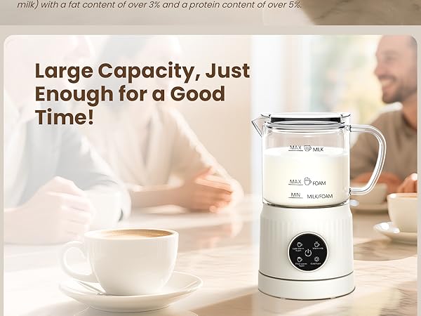 electric milk frother hot and cold foam