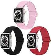 Dsytom 3 Pack Elastic Band Compatible with Apple Watch Bands 38mm 41mm 40mm 42mm 44mm 45mm 49mm, ...