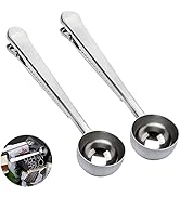 Coffee Scoop Clip Stainless Steel Tablespoon Coffee Spoon With long handle Multifunction Sealing ...
