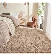 OPPODREAM 4x6 Beige Rugs for Bedroom, Ultra-Soft Fluffy Area Rugs for Living Room, 4 x 6 Shag Car...