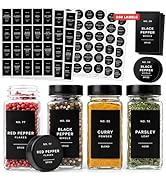 Minimalist Spice Jar Labels Self-Adhesive - 240 Stickers for Spice Jars, Spice Jars & Drawers, Ro...