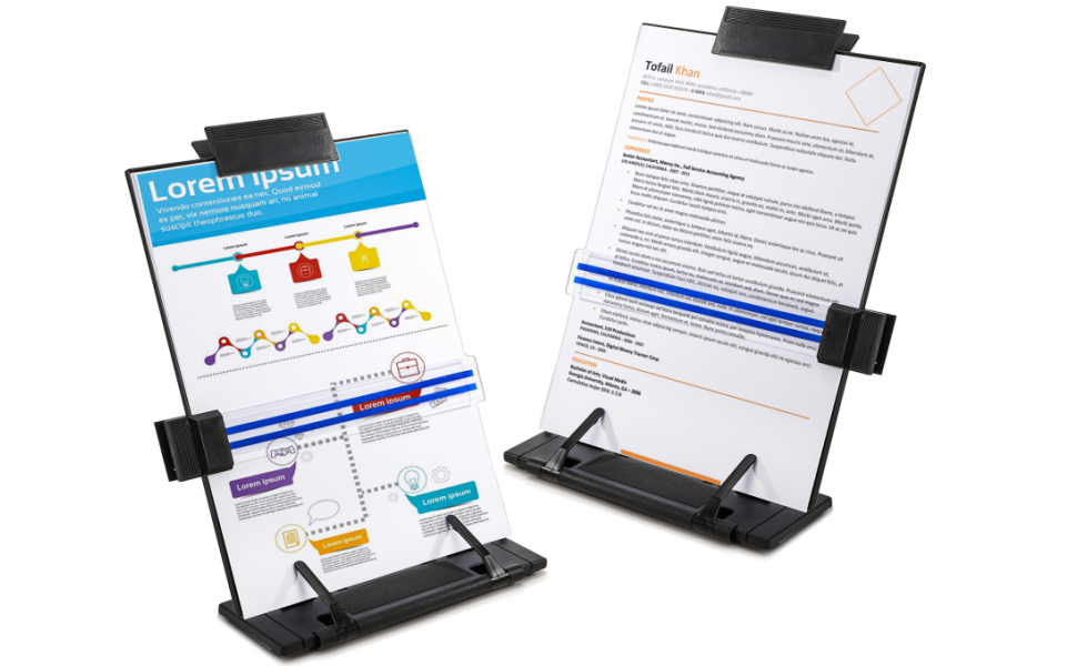 Lawei 2 Pack Desktop Document Holder with Adjustable Clip