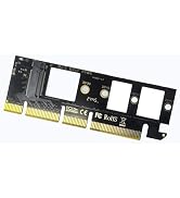 M.2 NVMe SSD to PCIe X16 Adapter Card, PCIE 4.0 Converter, Supports 2230/2242/2260/2280 SSD Sizes