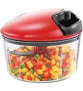 Food Chopper Manual, Onion Garlic Vegetable Chopper Easy to Clean, Hand Nut Chopper for Vegetable...