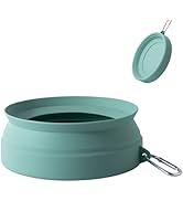 SLSON Spill Proof Dog Water Bowl for Cars,Collapsible No Splash Dog Travel Bowls Integrated Moldi...