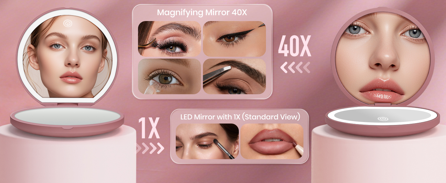 handheld mirror; beauty mirror