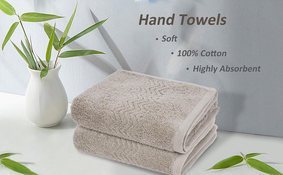 khaki hand towels