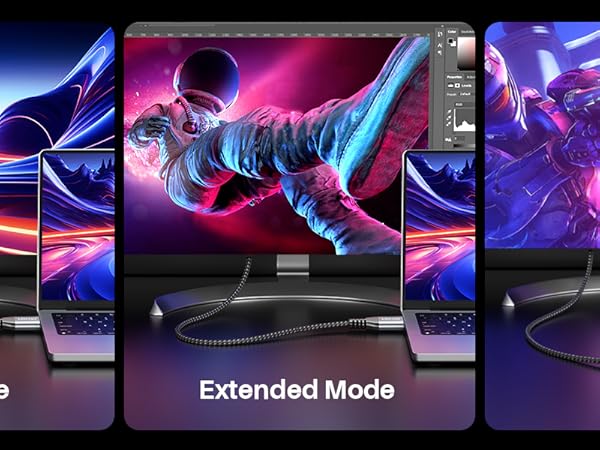 MIRROR MODE EXTENDED MODE GAME MODE