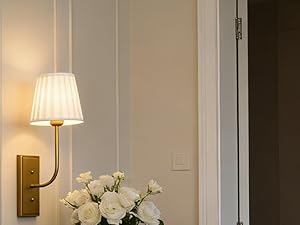 porch wall sconces with fabric shade