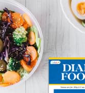 2PCS Diabetes Food List, Laminated Diabetes Meal Plan & Grocery Chart with Serving Size, Carbs, C...