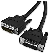 XANHAM 9.8 Feet(3 Meter) DB15 15 Pin Two Row Straight Through Serial Extension Cable, Double Shie...