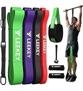 LEEKEY Pull Up Assistance Bands,Muit Levels Resistance Bands for Senior/Adults,Exercise Bands wit...