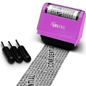 confidential roller stamp violet