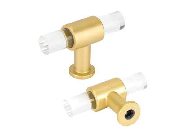 Brass-Acrylic-T Knob