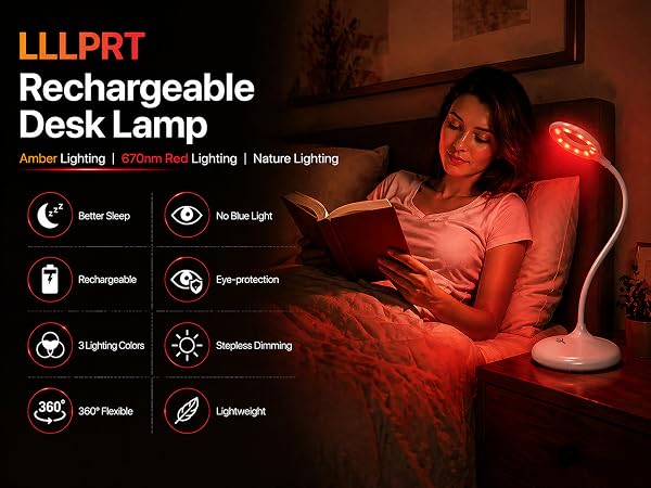 Red light desk lamp a+1
