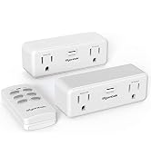Syantek Wireless Remote Control Outlet Combo Kit, Remote Switch Outlets up to 100ft Range, Each O...