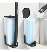 squish 2 Kit Disposable Toilet Brush with 32 Refills, Toilet Bowl Toilet Brush and Holder, Wall M...