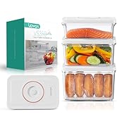 VOYOR Vacuum Seal Containers for Food Storage and Preservation 3 Sizes Keep Food Fresh Vacuum Con...