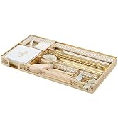 Annova Desk Drawer Organizer Tray for Office Organization - Metal Mesh - Storage Tray with Divide...