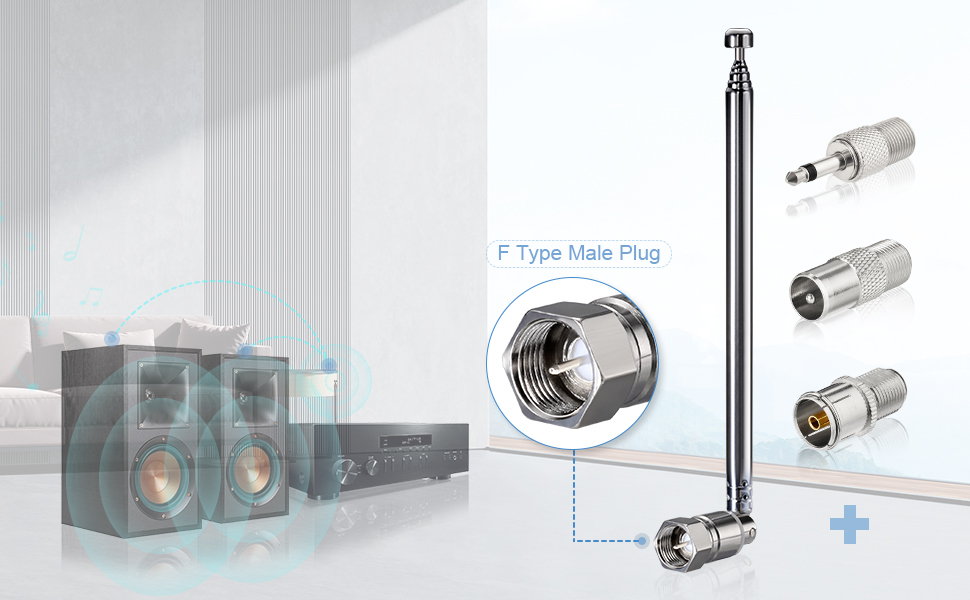 telescopic tv antenna for bose wave radio 75 ohm fm antenna for stereo receiver indoor