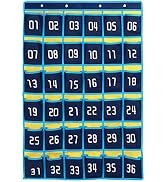 Loghot Numbered Classroom Sundries Closet Pocket Chart for Cell Phones Holder Wall Door Hanging O...