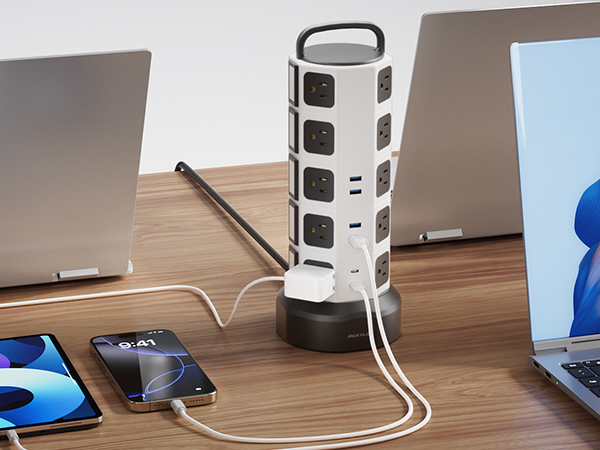 office supplies power strip tower