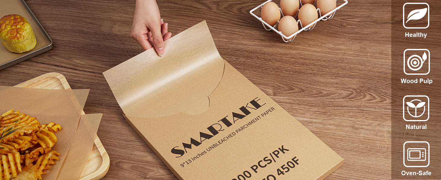 9x13 parchment paper baking sheets, 200pcs