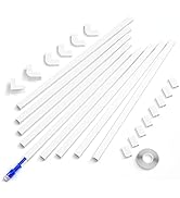 Delamu 142in Cord Hider Cable Cover, Cord Covers for Wires on Wall, One-Cord Cable Hider, Wire Hi...