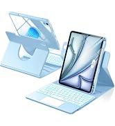 Hamile for iPad Air 11-inch & Air 5/4th Generation Case with Keyboard - 360 | Rotation Detachable...