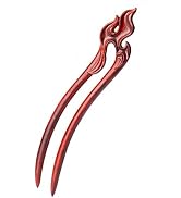 CHOISBEING Handmade Carved Ebony Hair Sticks 6.6" Wooden French Hair Fork for Thick Hair Wood Chi...