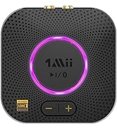 1Mii B06S+ LDAC Bluetooth 5.2 Receiver for Home Stereo Hi-Res Music Streaming, Hi-Fi Wireless Aud...