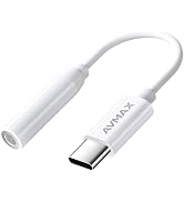AVMAX USB C to 3.5mm Audio Headphone Adapter HiFi,Type c to Aux Female Cable for 16 15 Plus, S24 ...