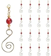 INCREWAY 20 Pcs Lobster Knot Christmas Hook Decorative with Lobster Claws Hanging Metal Wire Red ...