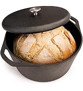 Greater Goods 5-Quart Cast Iron Dutch Oven Pot with Lid – Milled Smooth Cooking Surface, Organica...
